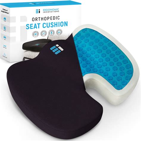 Gel Enhanced Memory Foam Orthopedic Seat Cushion: Lower Back Support ...