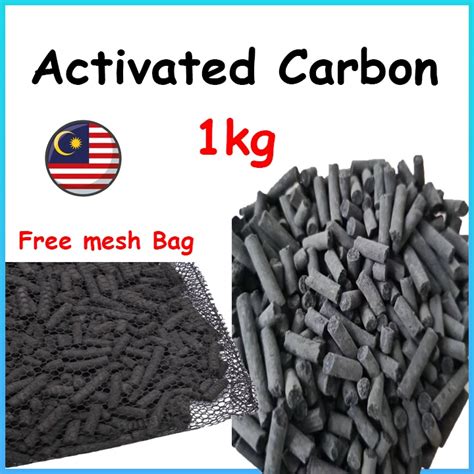 Activated Carbon Aquarium Filter Media With Mesh Bag 1kg [Ready Stock ...