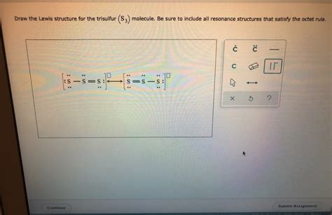 Solved Draw the Lewis structure for the trisulfur (Sz) | Chegg.com