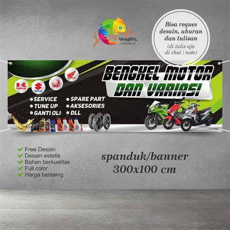 Jual Spanduk, Banner Bengkel Motor dan Variasi Indonesia|Shopee Indonesia