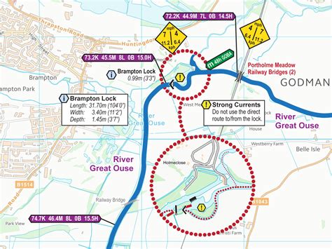 River Great Ouse and Tributaries Map for Download - Waterway Routes