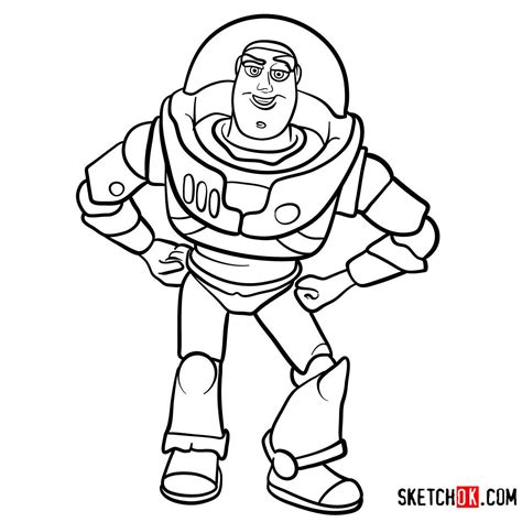 How to draw Buzz Lightyear | Toy Story - Step by step drawing tutorials ...