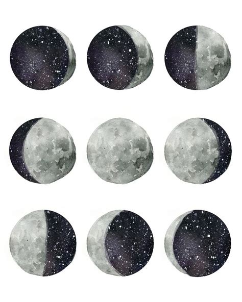 Phases of the moon | Moon art, Art inspiration, Galaxy art