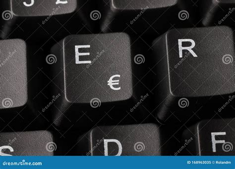 Keyboard with a euro key stock image. Image of euro - 168963035