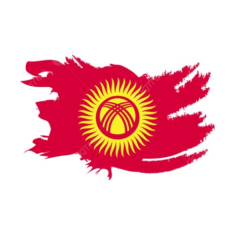 Kyrgyzstan National Flag Illustration With Transparent Background ...