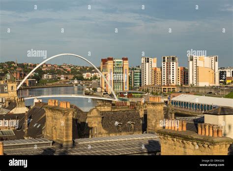 Newcastle upon Tyne river skyline, England Stock Photo - Alamy