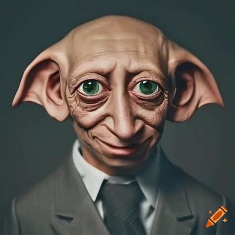 Dobby fan art in a suit on Craiyon