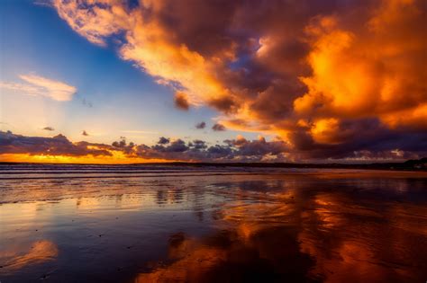 Orange Clouds at Sunset Royalty-Free Stock Photo