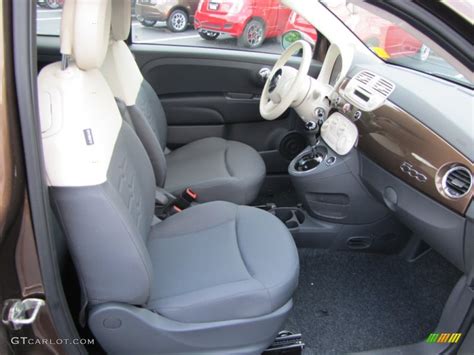 Tessuto Grigio/Avorio (Grey/Ivory) Interior 2012 Fiat 500 Pop Photo ...