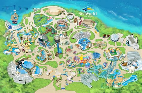 Nice Design Ideas Sea World Map Theme Park Attractions Seaworld San ...