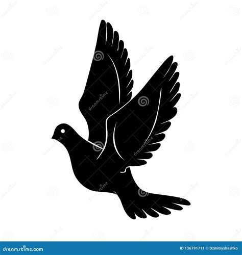 Pigeon Silhouette Cartoon Vector | CartoonDealer.com #4284107