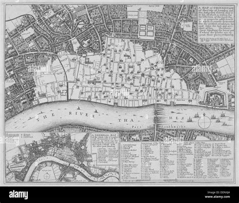 London map seventeenth century Black and White Stock Photos & Images ...