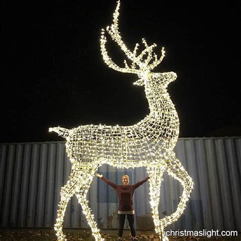 Large reindeer Christmas lights outdoor decor | iChristmasLight