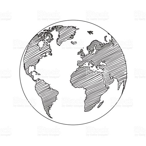 World map globe sketch in vector format | Tatouages de globe, Tatouage ...