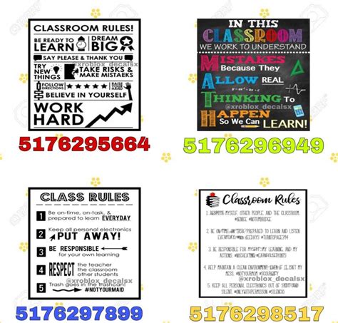 Roblox decals | School decal, Coding school, Classroom coding