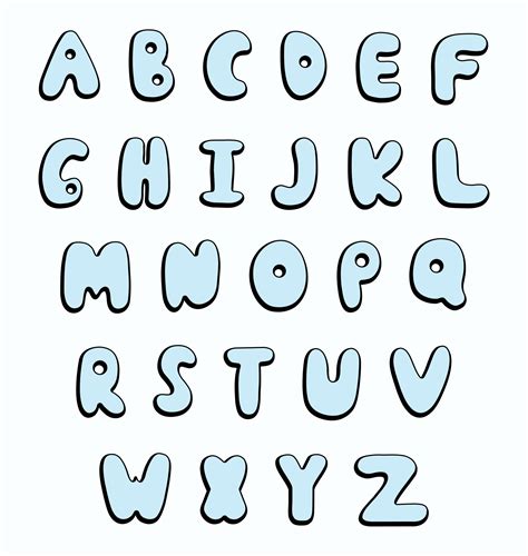 5 Best Printable Bubble Letters Alphabet - printablee.com