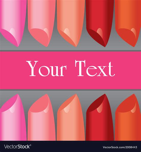 Colorful lipstick label board Royalty Free Vector Image