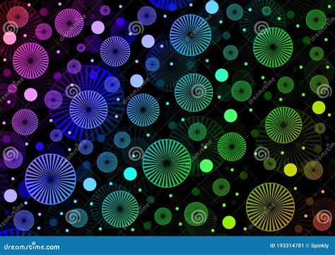 Circular Random Pattern Background Wallpaper Design Layout Stock ...