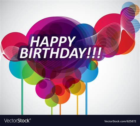 Colorful happy birthday banner Royalty Free Vector Image