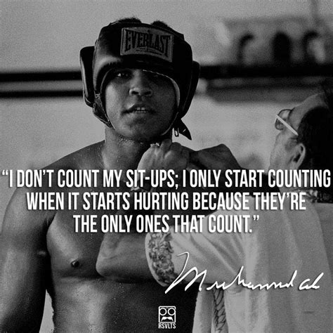 A reporter once asked Muhammad Ali how many sit-ups he performed a day ...