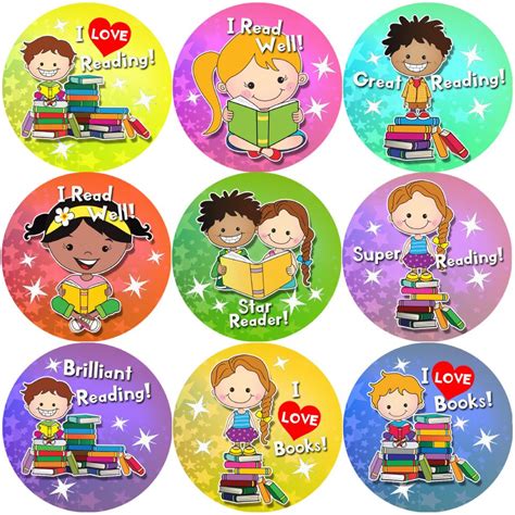 144 Reading Awards 30 mm Reward Stickers for School Teachers, Parents ...