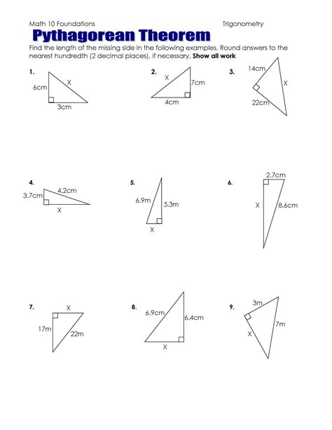 48 Pythagorean Theorem Worksheet with Answers [Word + PDF]