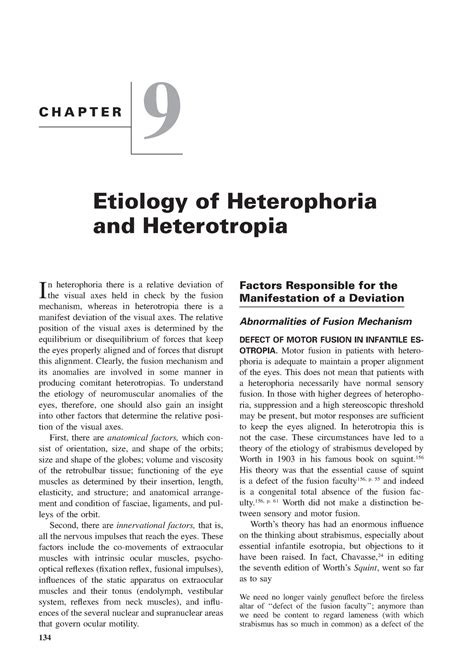 Ch 9 Etiology of Heterophoria and heterotropia - C H A P T E R 9 ...