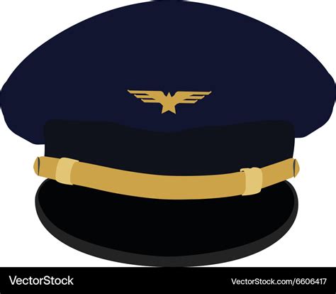 Pilot cap with badge Royalty Free Vector Image