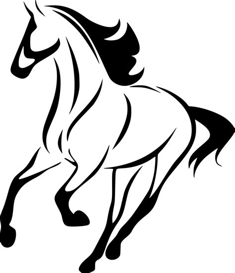 Mustang Clipart Purple Horse Png Black And White Transparent Png ...