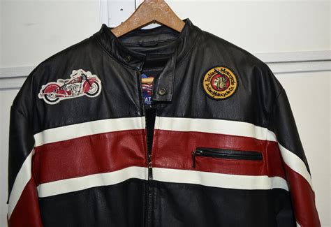 Sold - INDIAN MOTORCYCLE LEATHER JACKET WITH 3 PATCHES LIGHTLY WORN ...