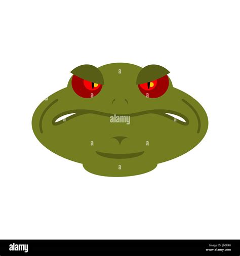 Frog angry emoji. toad Avatar evil amphibious. Emotion Reptile Face ...