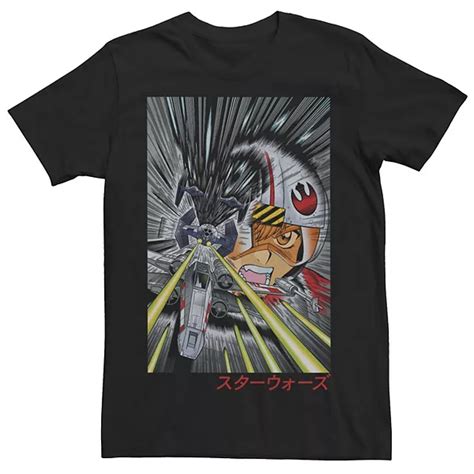 Men's Star Wars Luke Skywalker Anime Style Poster Tee