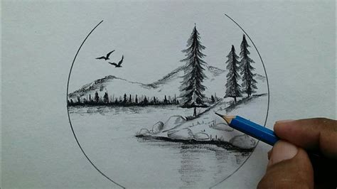 Nature Simple Easy Pencil Drawings For Beginners - pic-moustache