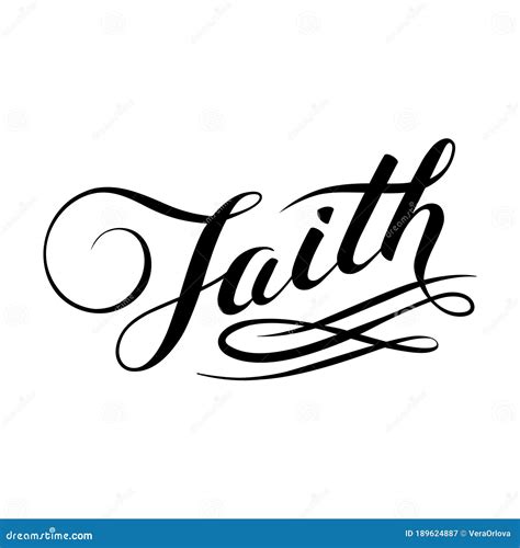 Faith Calligraphy On Watercolor Splash Cartoon Vector | CartoonDealer ...