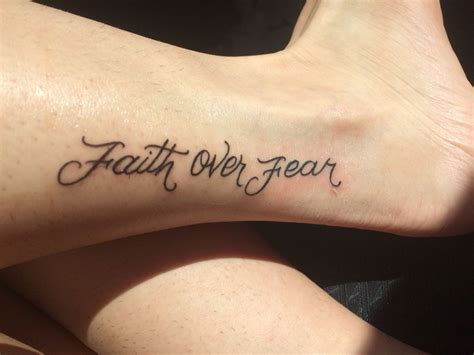 Faith Over Fear Symbol Tattoo - template