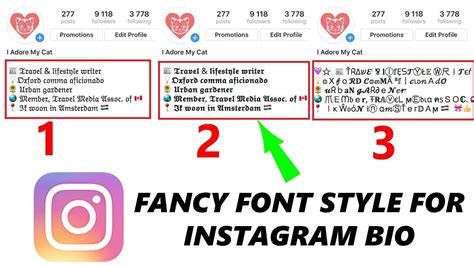 Aesthetic Fonts For Instagram Bio