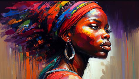 Canvas Wall Art - Fancy Artwork Beautiful African Woman B1051 | Shop ...