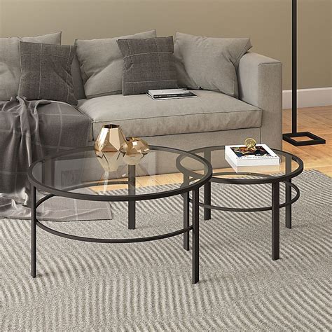 Hudson&Canal Gaia 2-Piece Nesting Coffee Table Set | Bed Bath & Beyond ...