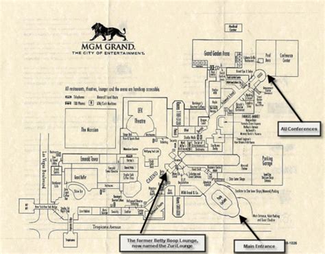 Autodesk University 2003: MGM Grand Casino Floor Map Showing the Zuri ...