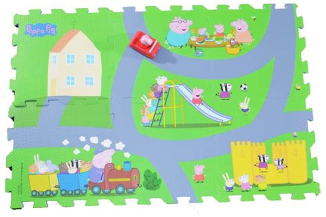 Peppa Pig 6 Tile foam play mat MegaMat Jigsaw Puzzle with 1 Peppa pig ...