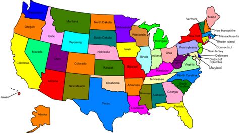 Us Map With States Clip Art at Clker.com - vector clip art online ...