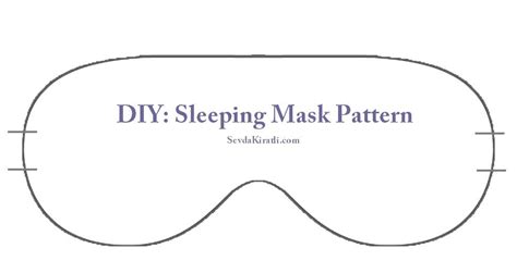 DIY: Sleeping Mask | | Sleep mask, Mask template printable, Mask template