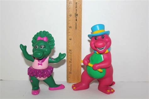 Barney & Friends BARNEY & BABY BOP Ballet Figures Toy PVC Figurine Cake ...