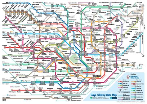 Metro de tokio mapa - Mapa del metro de Tokio (Kantō - Japón)