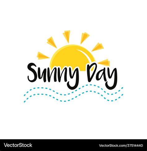 Sun sea end text sunny day concept summer Vector Image