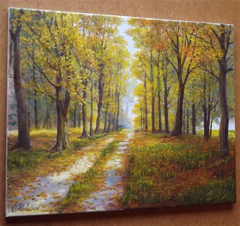 Autumn Path Oil painting by Oleg Riabchuk | Artfinder