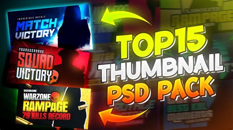 Top 15 Best Gaming Thumbnail Template Fully Editable PSD | Photoshop ...