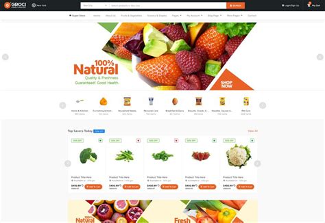 Grocery Website Template