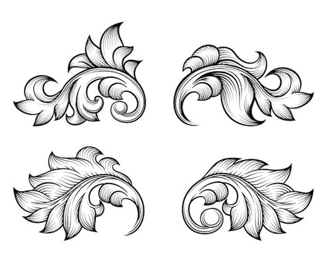 Baroque filigree Vectors & Illustrations for Free Download | Freepik