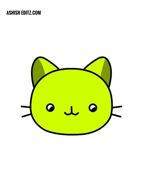 Cat Face Drawing Easy Step by Step Tutorial